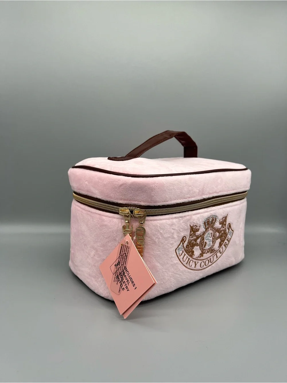 Juicy couture pink velour cosmetics bag